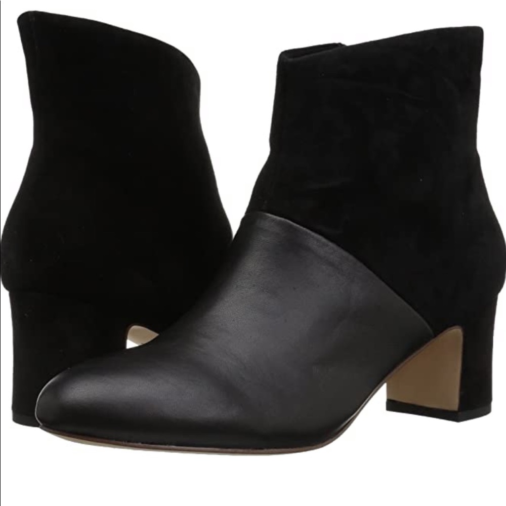 Splendid Black Nonn Suede & Leather Booties